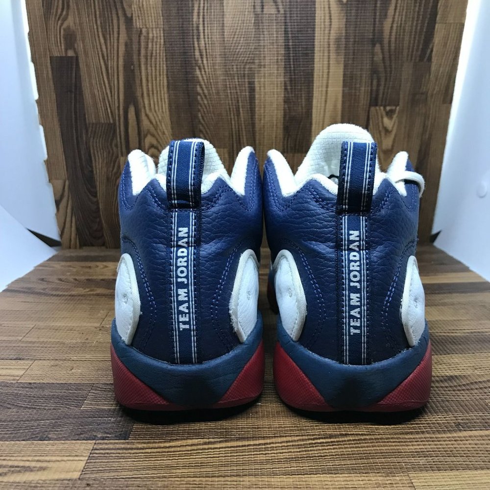Nike Air Jordan Jumpman Team II Shoes White Blue Red Gold 820273-146 Size 5Y - Picture 4 of 6